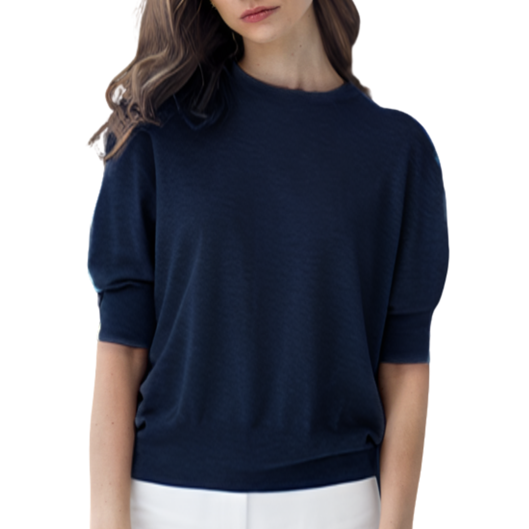 Autumn Cashmere W Elbow Sleeve Relaxed Crew