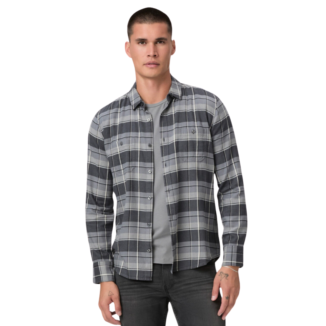 everett gingham dress shirt Paige Everett Slim Fit Button Front Shirt