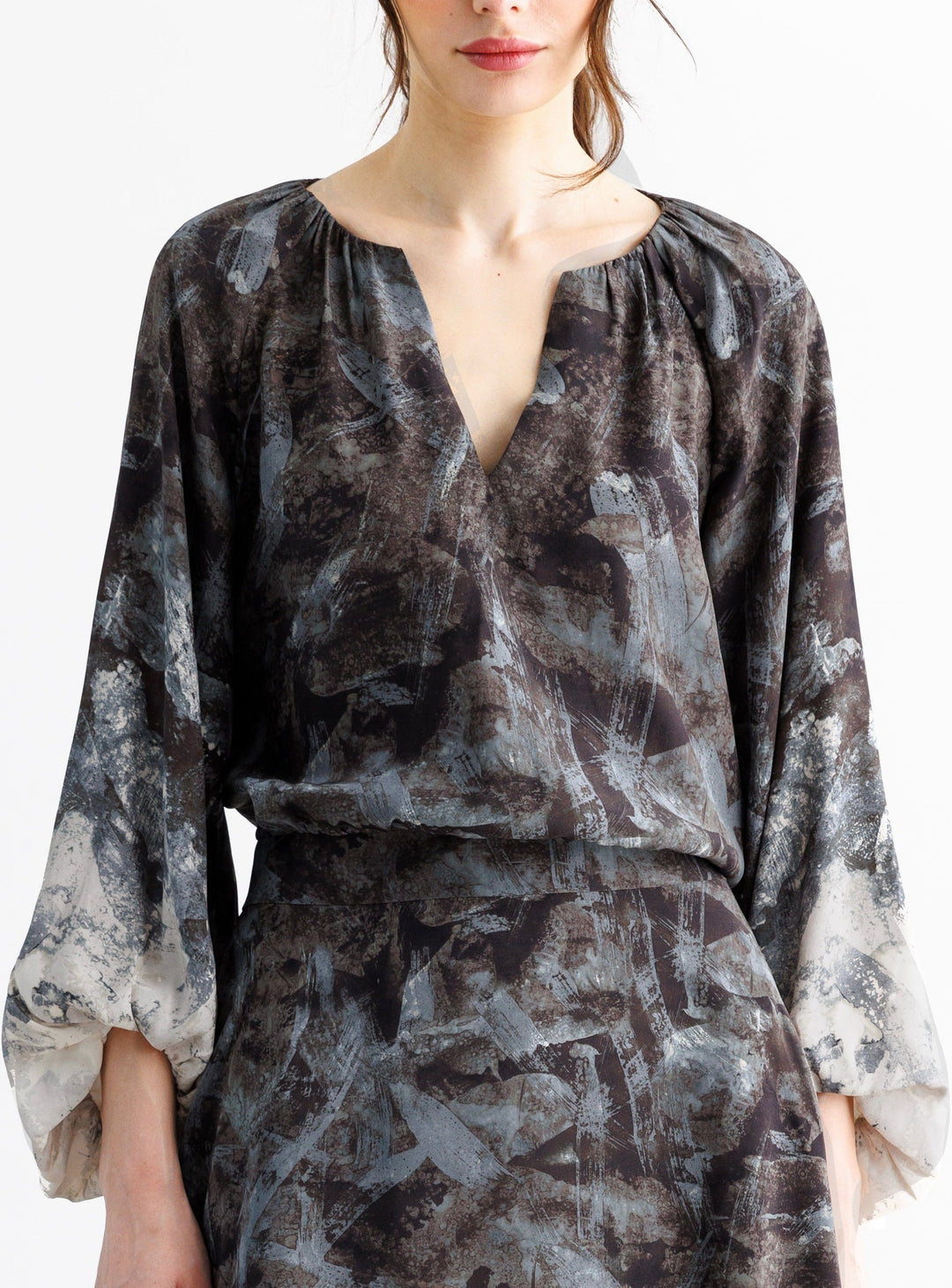 Go Silk W Go Bubbled Up Blouse Placed