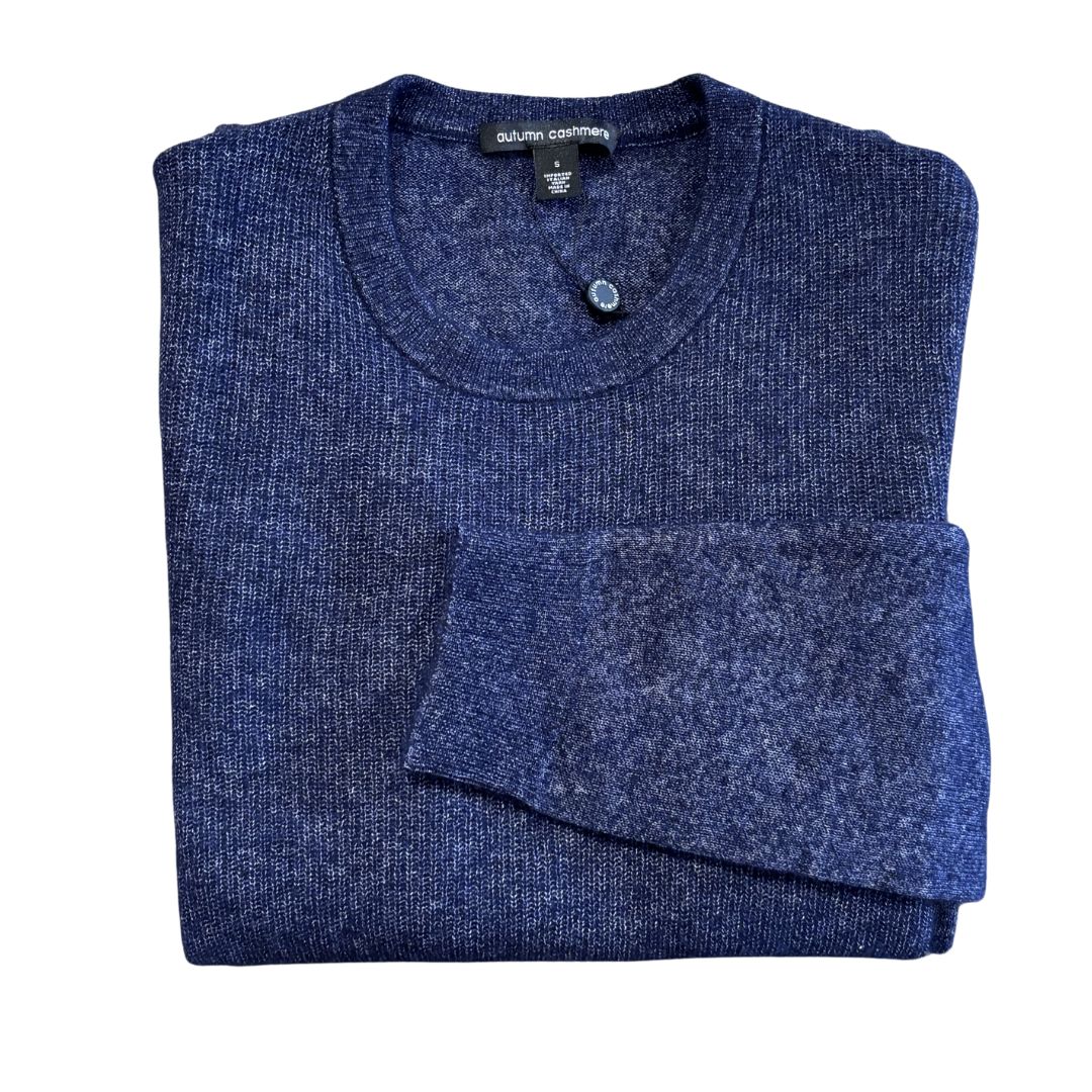 Autumn Cashmere Italian Cashmere Silk Shaker Front Crew