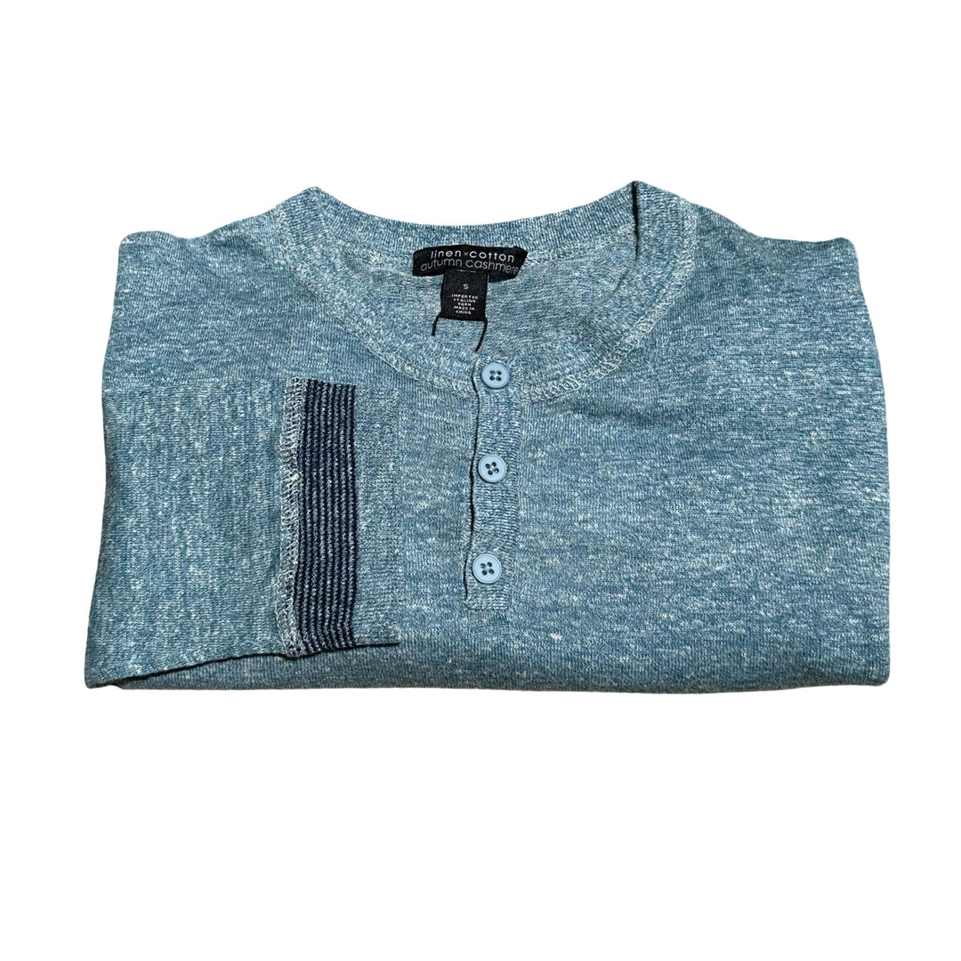 Autumn Cashmere Long Placket Henley Cover stitch