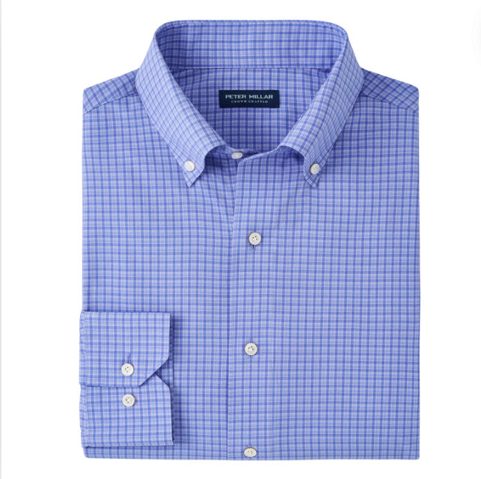 Peter Millar Performance Poplin Sport Shirt Grey Salt Peter Millar Performance Poplin Sport Shirt Grey Salt