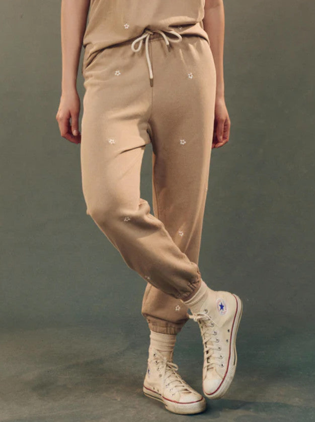 The Great W Stadium Sweatpant Daisy Embroidery