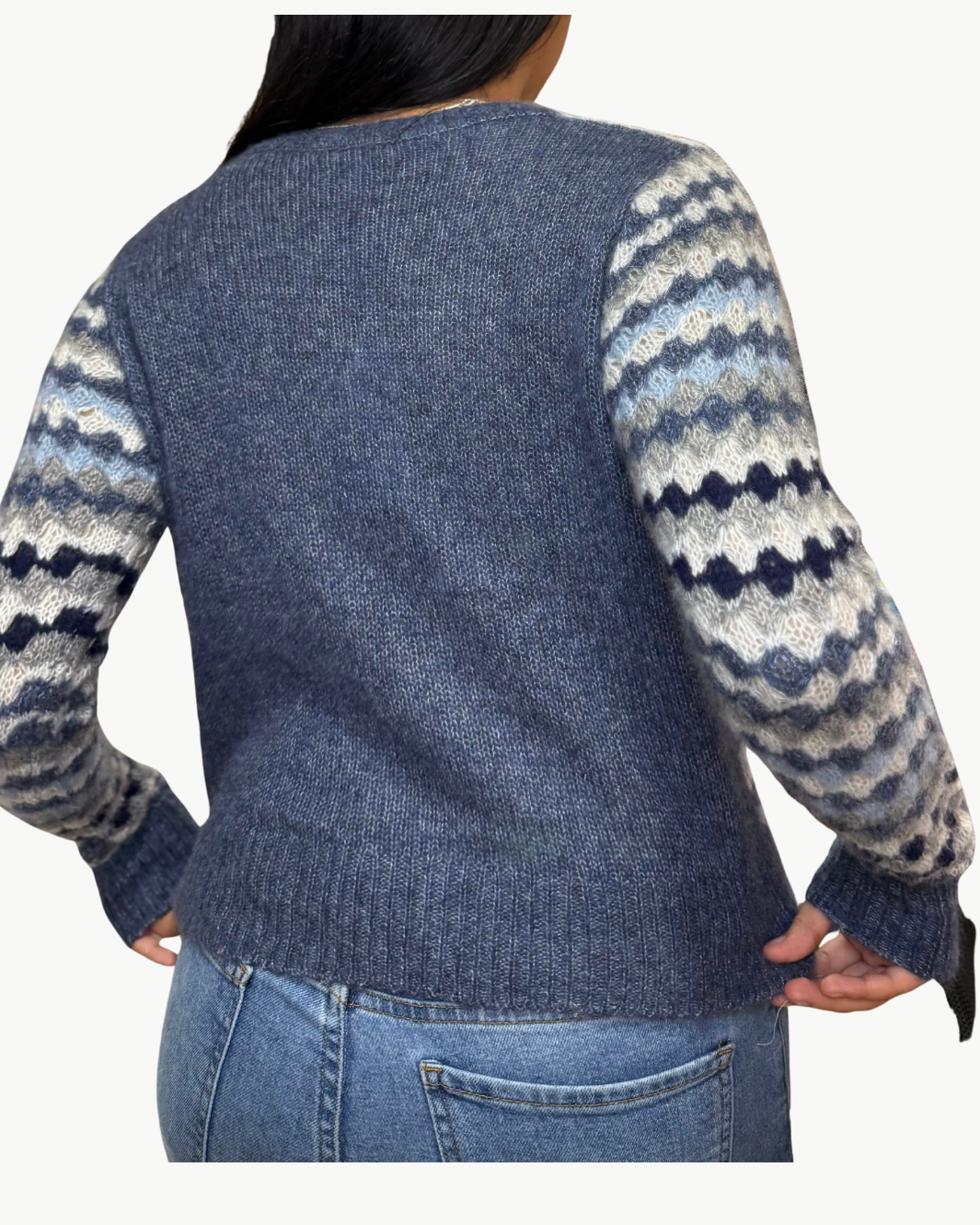 Autumn Cashmere W Multi Color Fancy Stitch Crew