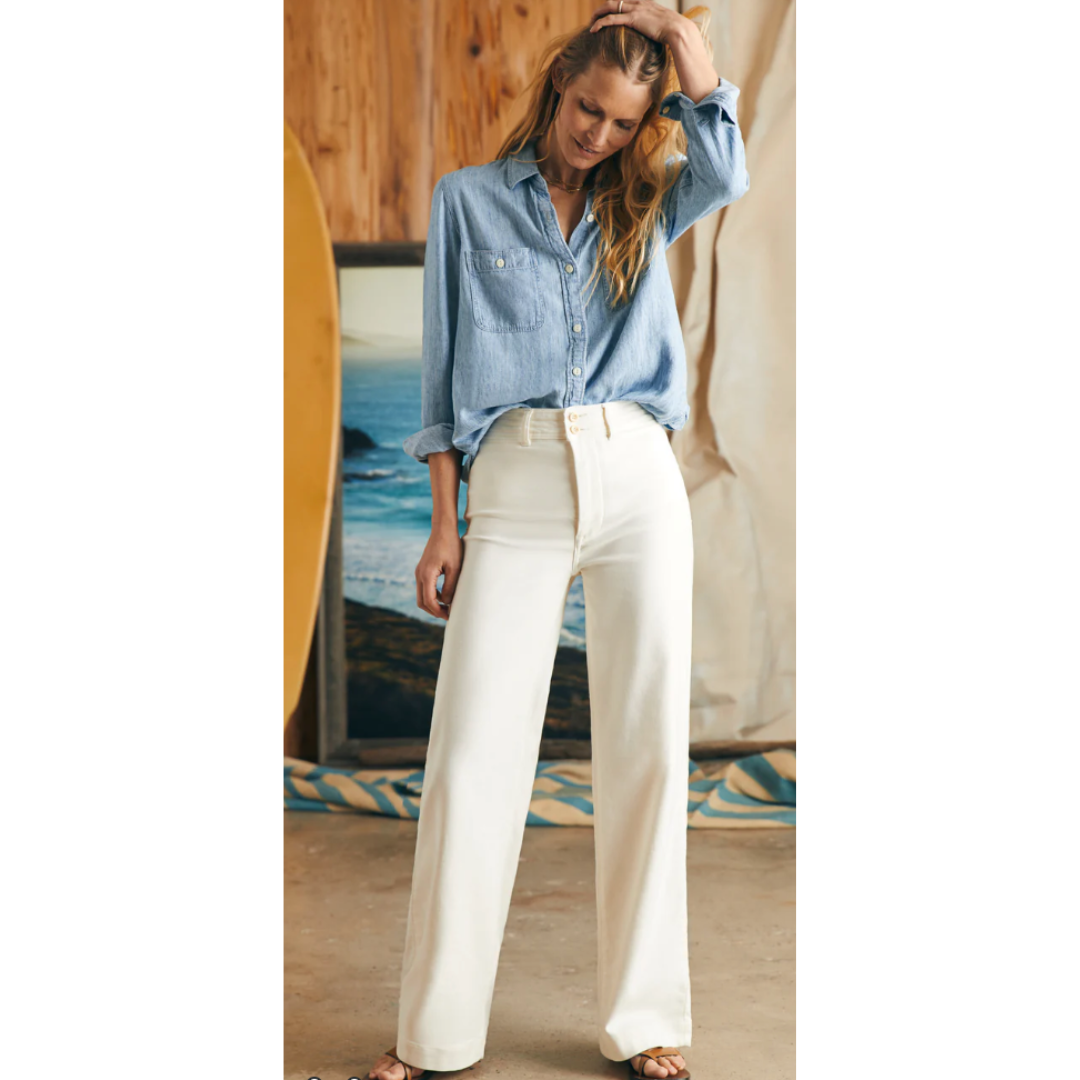 Faherty W Stretch Terry Harbor Pant