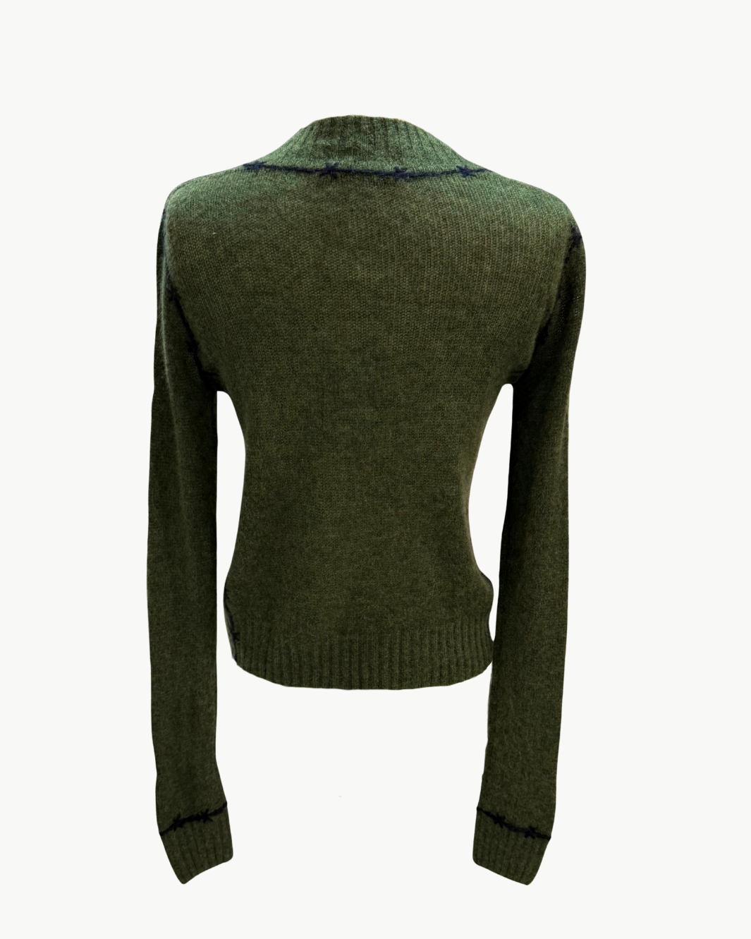 Autumn Cashmere W Fitted V Embroidered Seam