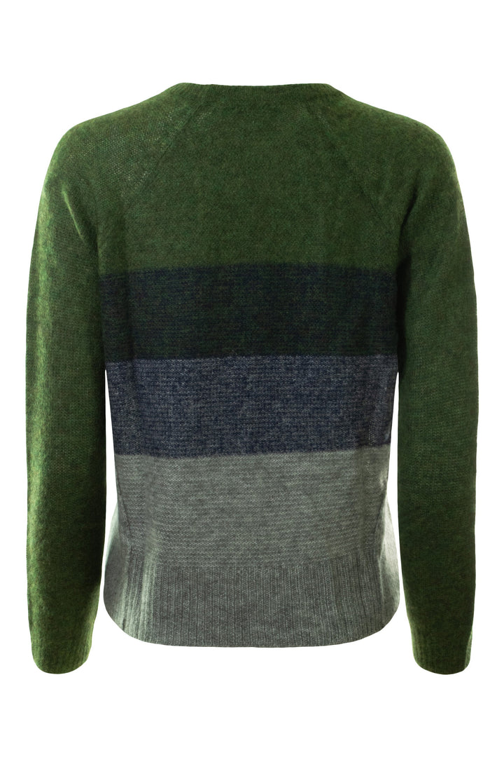 Autumn Cashmere Raglan Links Stitch Stripe Crew