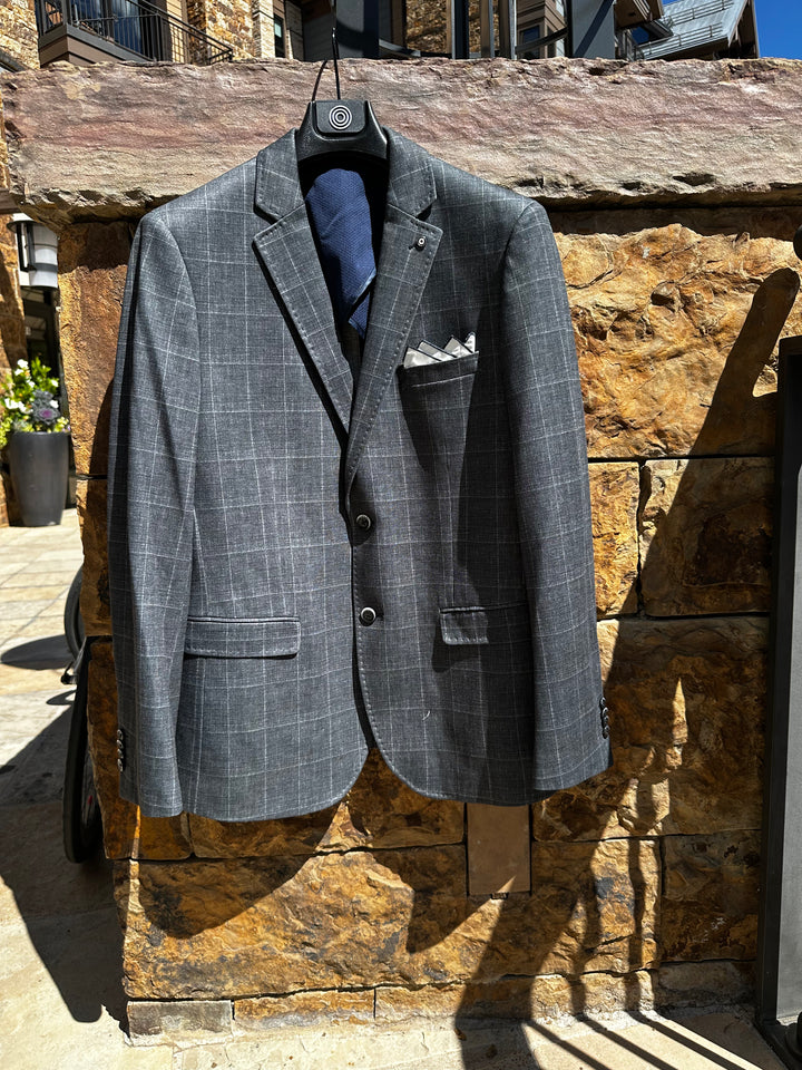 Blue Industry Blazer Windowpane