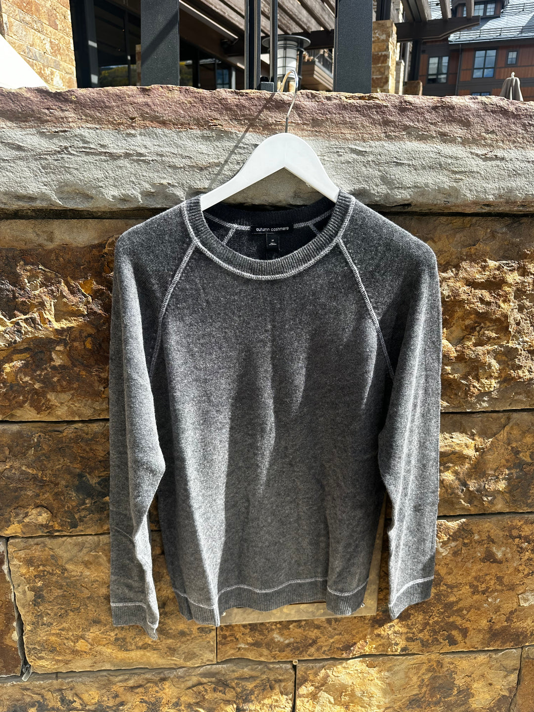 Autumn Cashmere Inked Sweatshirt With Coverstitch