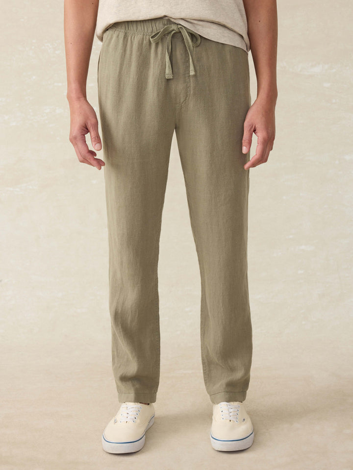 Faherty Linen Drawstring Pants