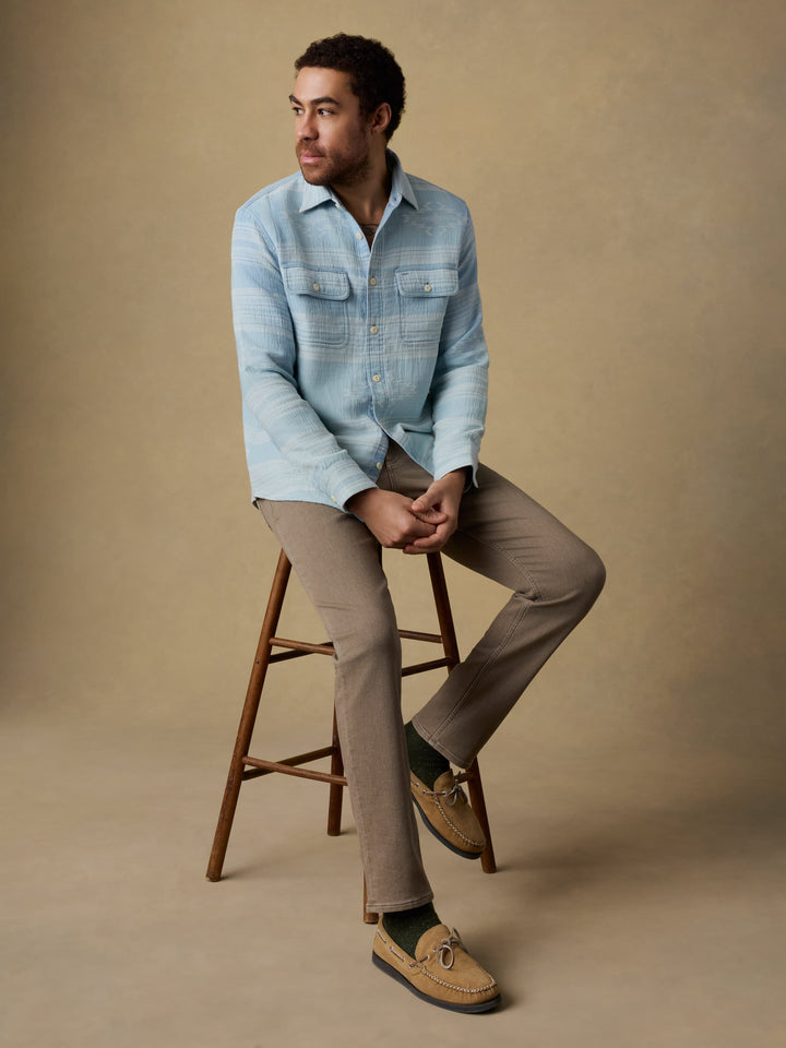 Faherty Doug Good Feather Indigo Canyon Overshirt