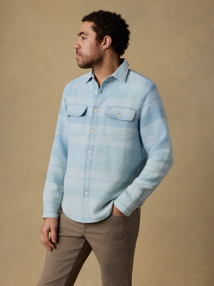 Faherty Doug Good Feather Indigo Canyon Overshirt