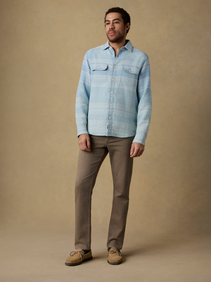 Faherty Doug Good Feather Indigo Canyon Overshirt