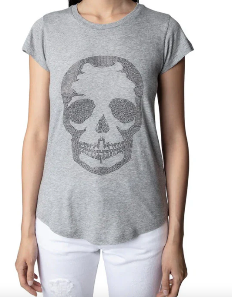【関税込み】Cloe Hc Skull Strass T-Shirt - Zadig & Voltaire ZADIG&VOLTAIRE Skull strass T-Shirt BLACK | Base Blu