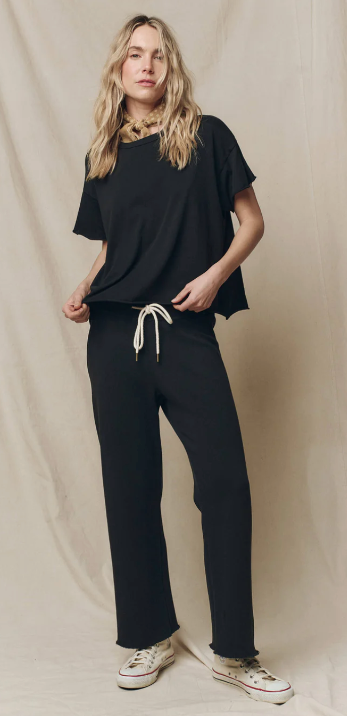 The Great W Wide Leg Cropped Sweatpant