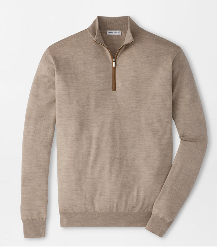 Peter Millar Autumn Crest Suede Trim Quarter-Zip