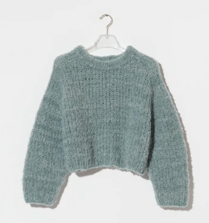Maiami Wool Alpaca Mix Cropped Pullover