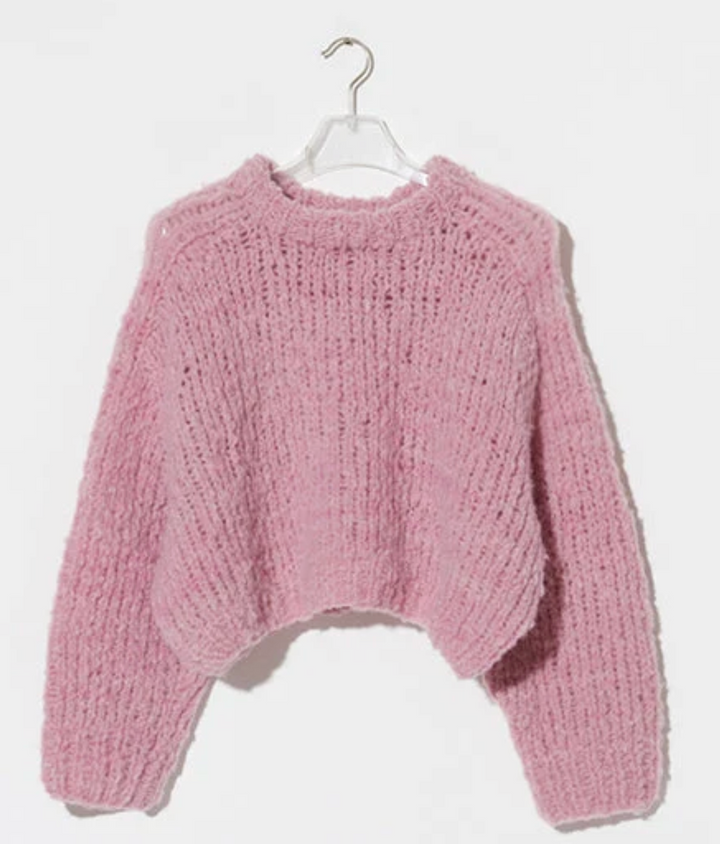 Maiami Wool Alpaca Mix Cropped Pullover