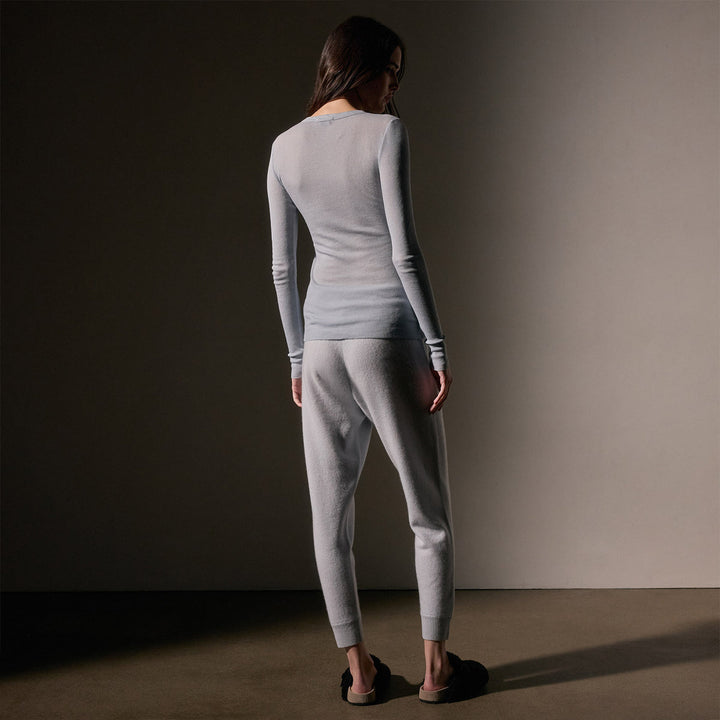 James Perse W Cotton Cashmere Rib LS Crew