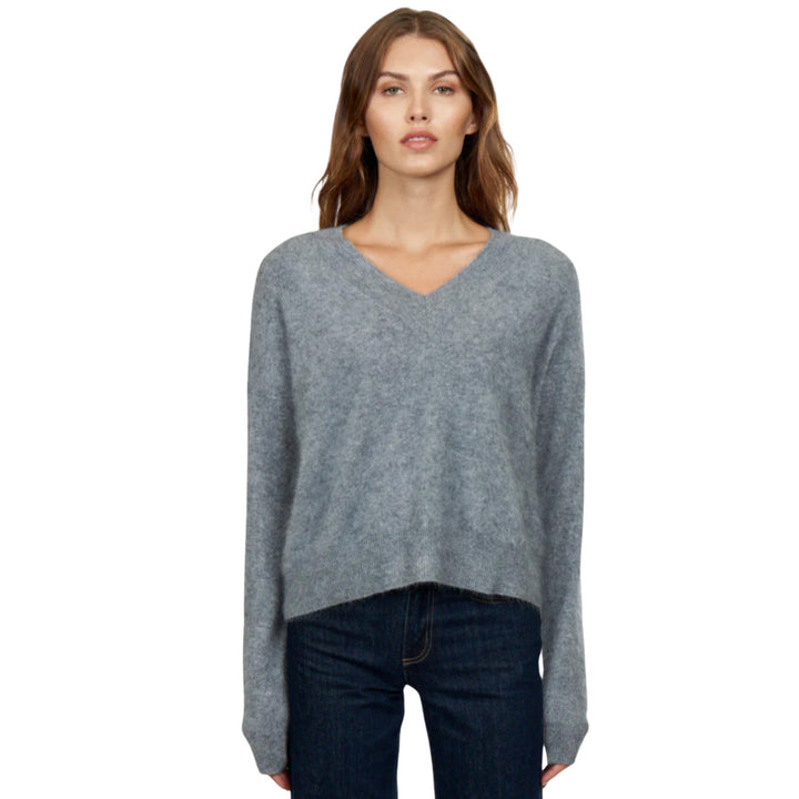 Autumn Cashmere W Fluffy V Neck