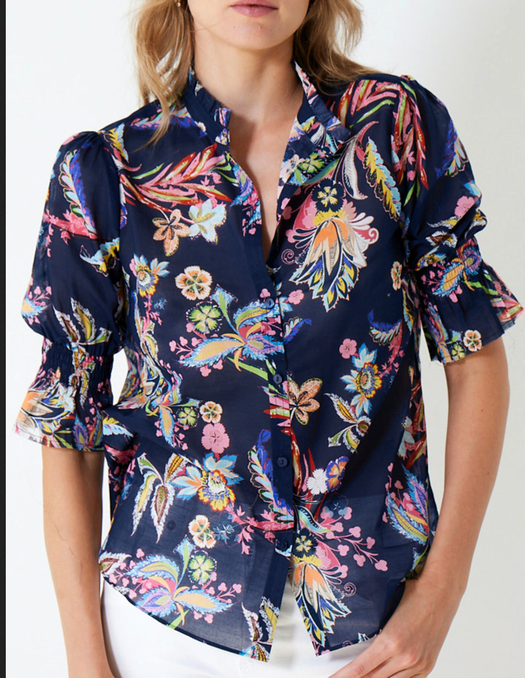 Go Silk Fleurant Hannah Shirt Printed