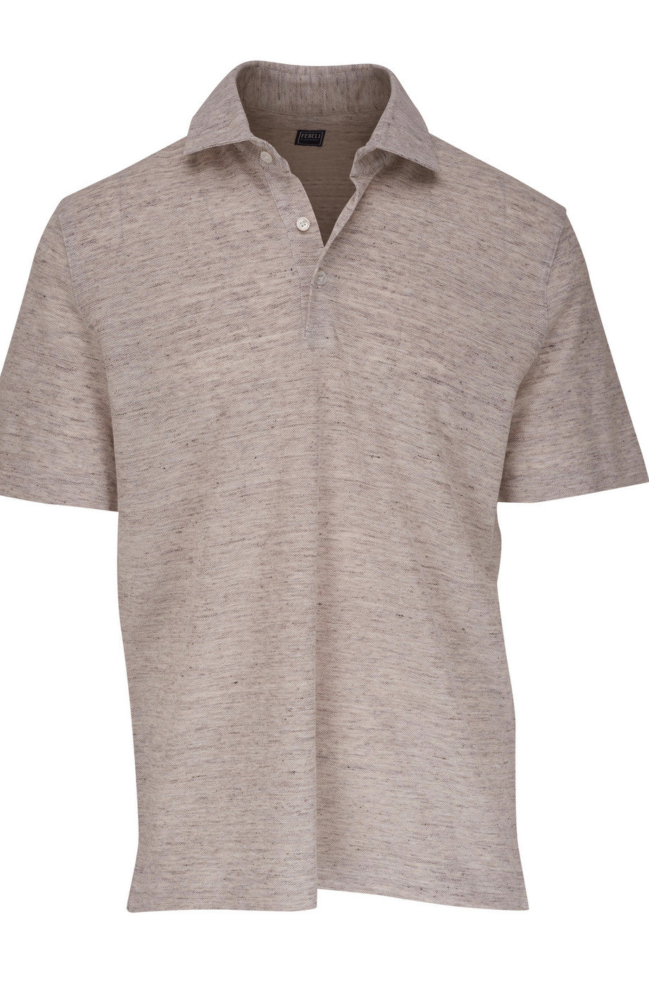 Fedeli Zero MM Piquet Linen Cotton Melange Polo