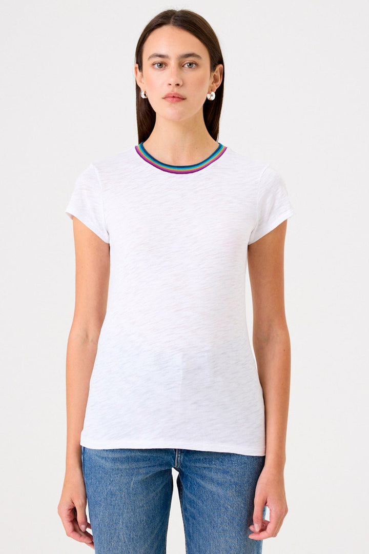 Goldie W Summer Rainbow Ringer Tee