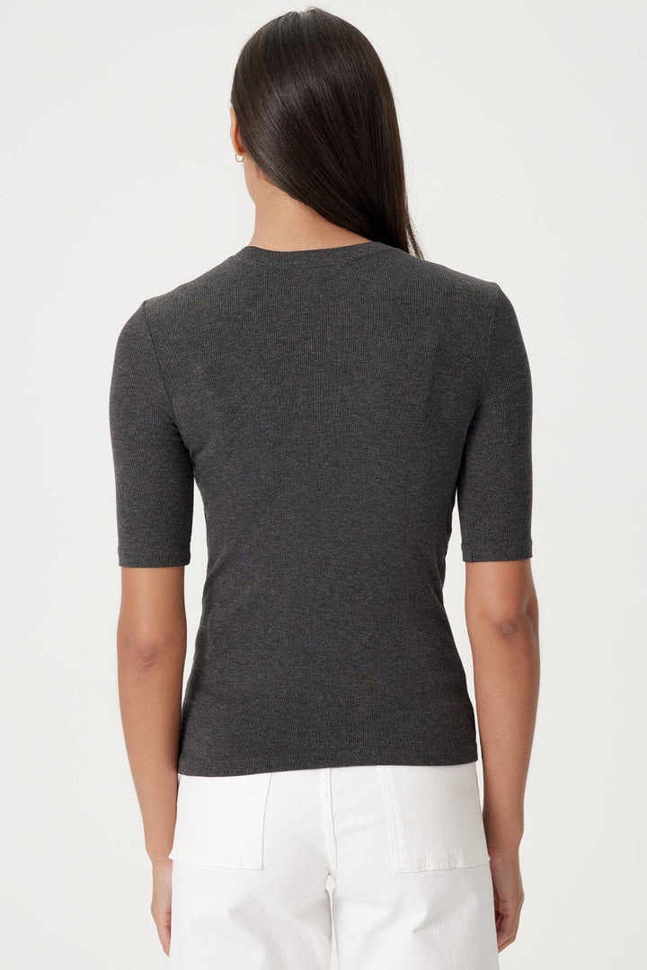 Goldie W Ribbed Half Sleeve Tee
