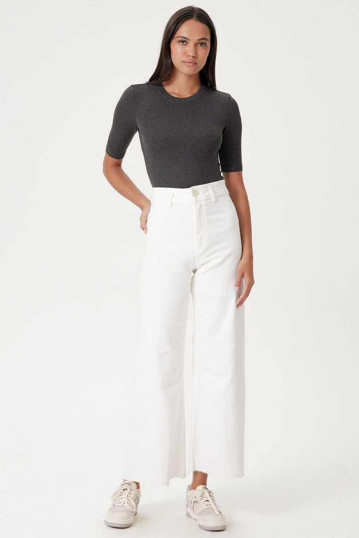 Goldie W Ribbed Half Sleeve Tee