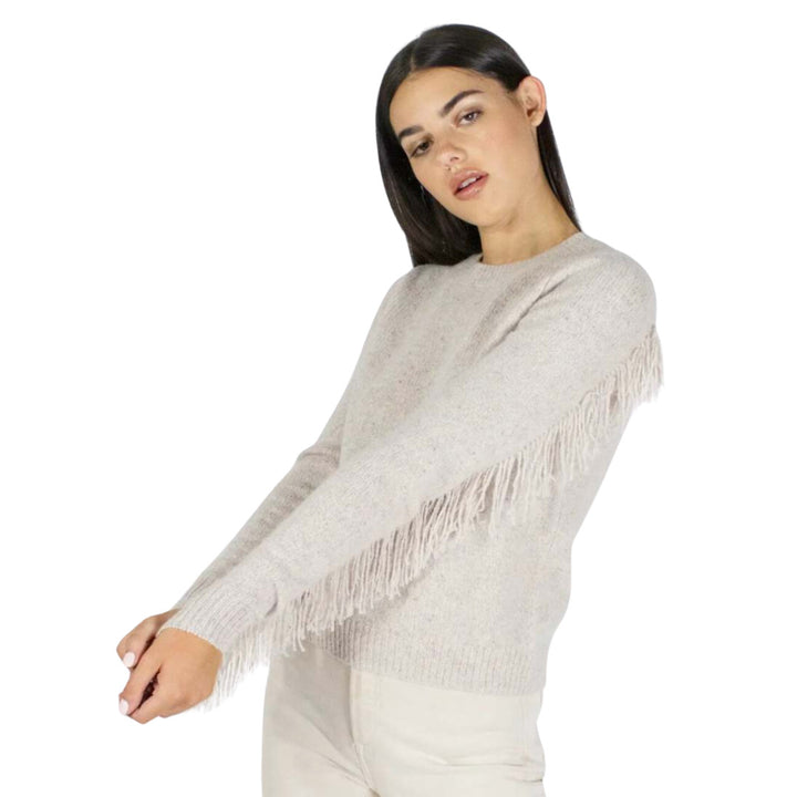 Autumn Cashmere W Fringed Crew