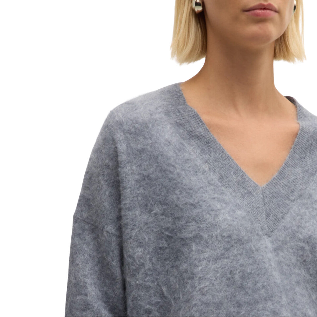 Autumn Cashmere W Fluffy V Neck